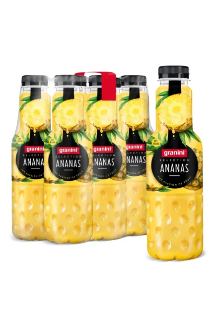 granini Selection 100% ananas petkin 6x 750 ml incl. 1,50 € deposito cauzionale NUOVO MHD 14/08/23