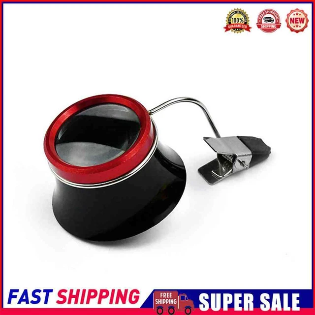 Watchmakers 10x Clip-On Eyeglass Watch Jewelry Repairing Clear Magnifier Gl