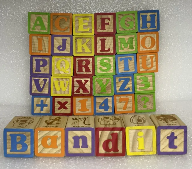 Wooden ABC Toy Building Blocks 36 PCS