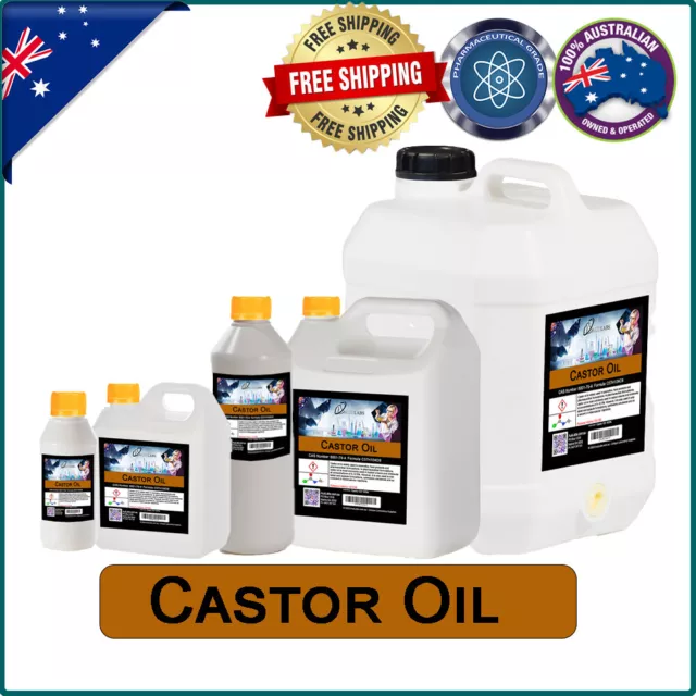 CASTOR OIL 100% PURE and NATURAL PREMIUM OIL - HEXANE FREE, COLD PRESSED