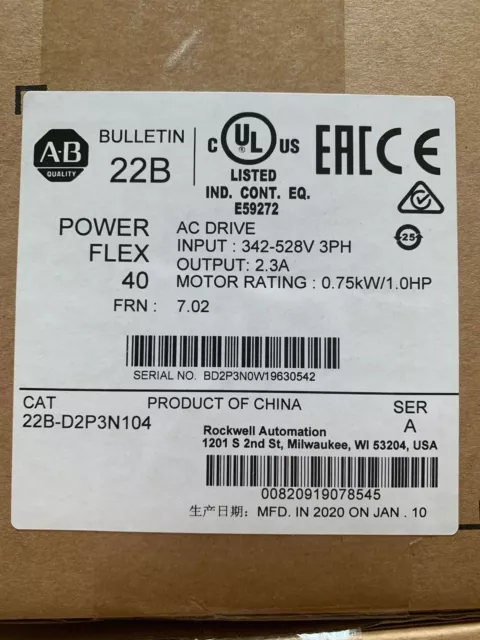 1PC NEW 22B-D2P3N104 Frequency converter 22BD2P3N104 FREE EXPEDITED SHIPPING /