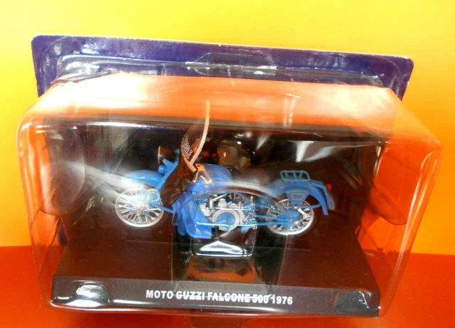 Die Cast 1/24 Modèle Moto polizia Police Moto Guzzi Falcone 500 1976