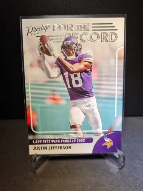 Justin Jefferson Nfl Panini Prestige 2023 For The Record Minnesota Vikings