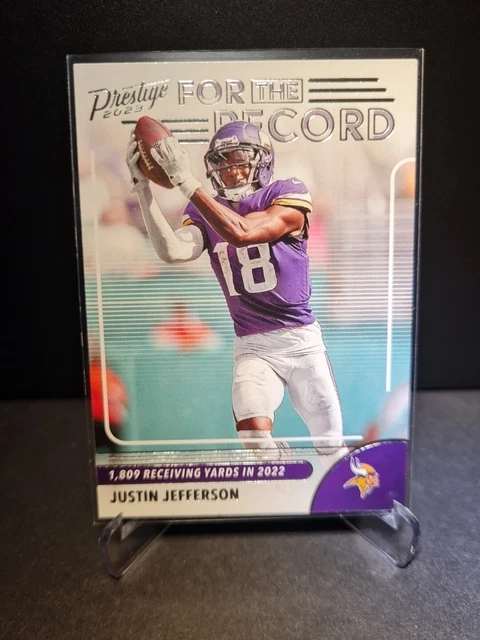 Justin Jefferson Nfl Panini Prestige 2023 For The Record Minnesota Vikings