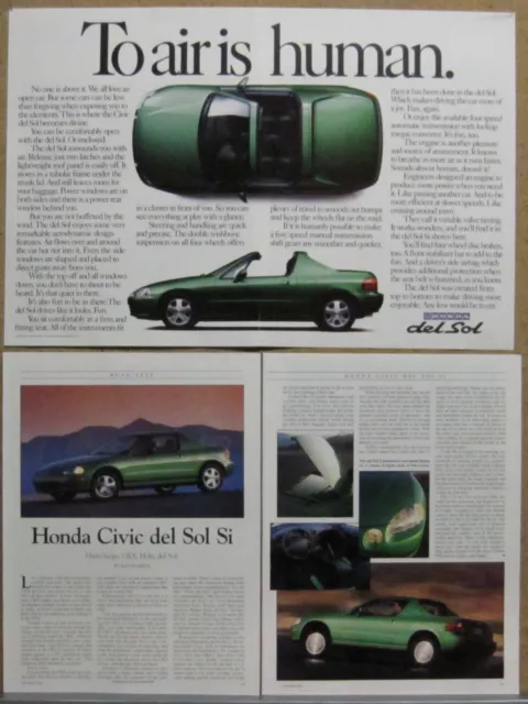 1993 Honda del Sol Ad ; road test