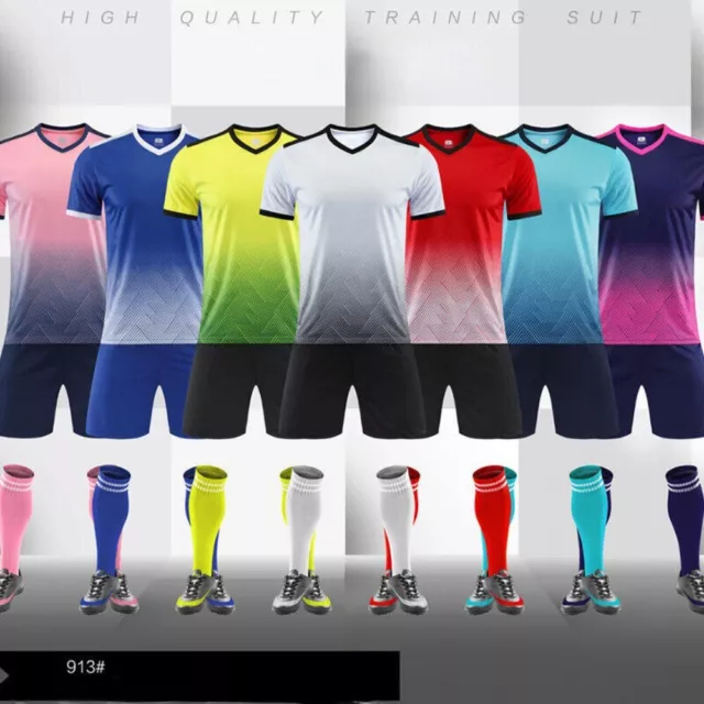 2023/24 Kids Boys Girls Football Kits Soccer Training Suit Sportswear 3Piece set