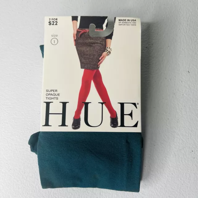 NWT WOMEN'S HUE Super Opaque Tights 1 Pair Size 1 Spruce $8.99 - PicClick
