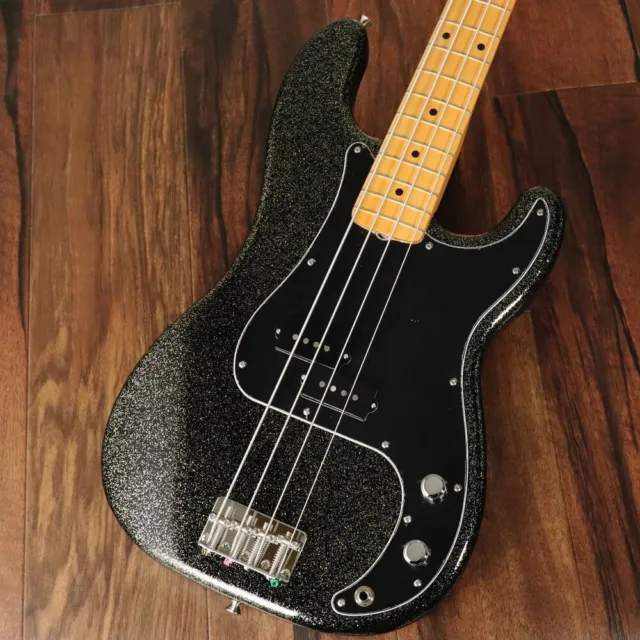 Fender / Made in Japan J Precision Bass Black Gold Electric Bass Guitar