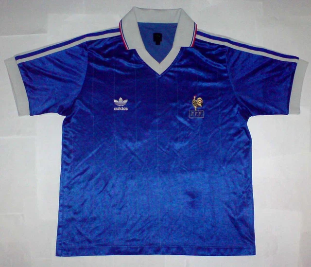 Maillot Vintage équipe De France Domicile 1982-1983 – Adidas Taille XS Manches Longues