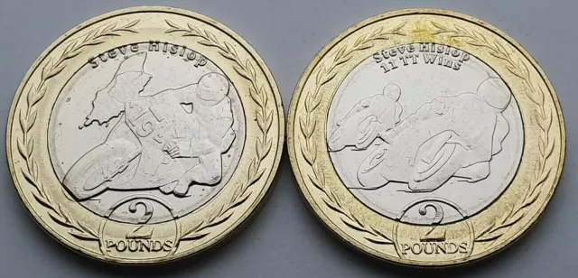 2019 Isle of Man Steve Hislop TT £2 coin set - Circulated