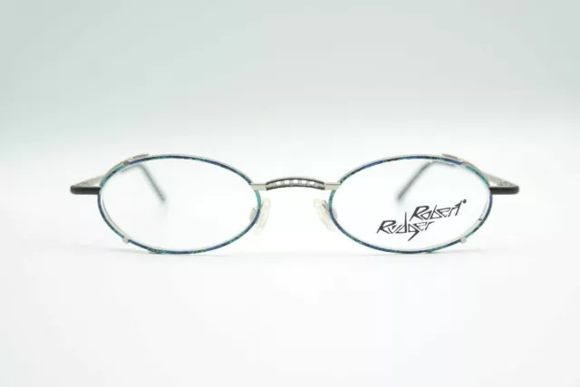 Robert Rüdger 2090 010-22 49 21 140 Bleu Argent Ovale Monture Lunettes Neuf