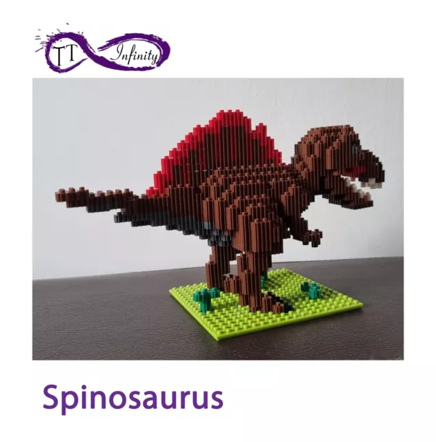 Dinosaur Spinosaurus Model Linkgo Micro Brick Building Blocks DIY Present Toy 3