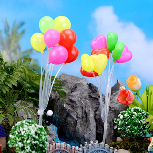 Garden Ornament Miniature Figurine Mini balloon Plant Fairy Dollhouse DecorY-HV