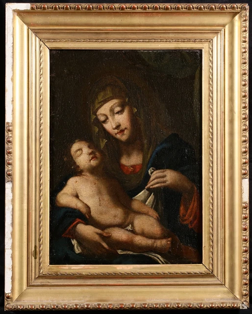 16TH CENTURY ITALIAN OLD MASTER OIL ON CANVAS - THE MADONNA AND CHILD £ ...