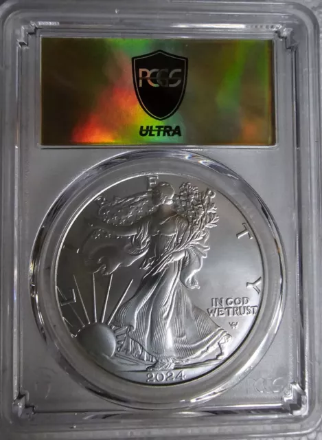 2024 Silver Eagle PCGS MS70 Ultra Breaks- GOLD LABEL  Only 300 Out Of 3000