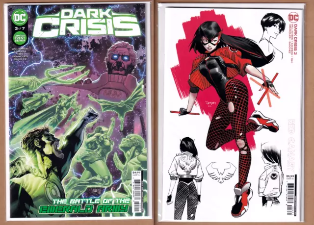 DARK CRISIS #3 COVER A & Red Canary Design Mora Variant NM
