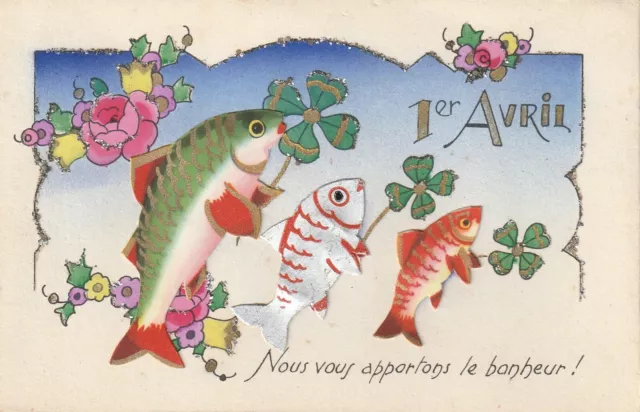 CPA FANTAISIE - Poisson d'Avril -