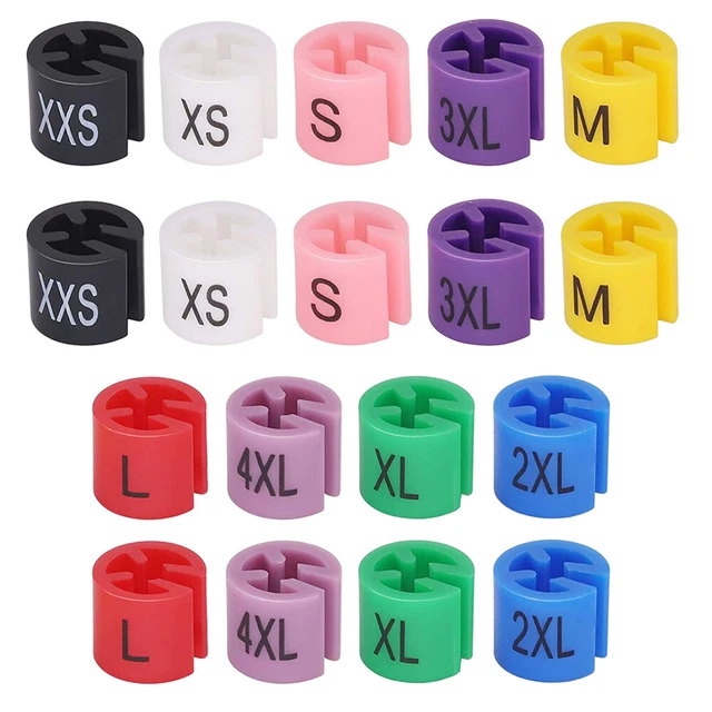 180 piezas Colgador Ropa de Color Marcador Clasificación Color- Codificación