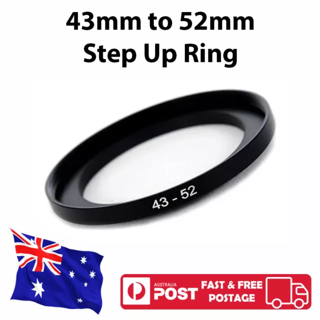 43-52 mm 43mm to 52mm 43mm-52mm Step-Up Stepping Up Ring Filter Adapter