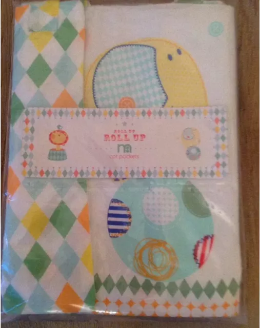 Mothercare Roll Up Roll Up Pack Of 2 Cot Pockets 🌟 Brand New 🌟