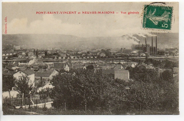 PONT SAINT VINCENT - Meurthe et Moselle - CPA 54 - vue generale et usines