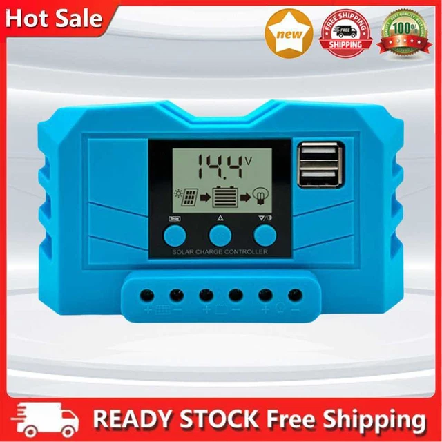 Regolatore Di Carica Solare 10A Pannello Solare Batteria Regolatore Intelligente Display Porta USB 12V / 24V