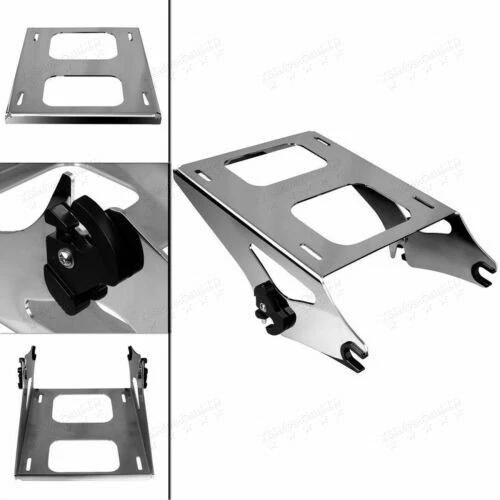 Chrome Detachable Two Up Tour Pak Mounting Rack Fit For Harley Touring