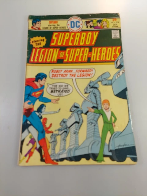 Superboy #214 (DC Comics, 1976) Mark Jewelers, Legion of Superheroes Free Ship!