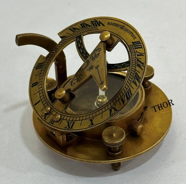 Antique Engraved Dollond London Compass 3 Inch Graduation Day, Christmas Gift