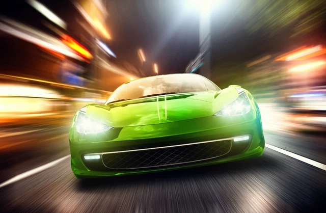 Papier Peint Photo INTISSÉ-RACING CAR-(839V)-Mural image Voiture Design 3D Moto