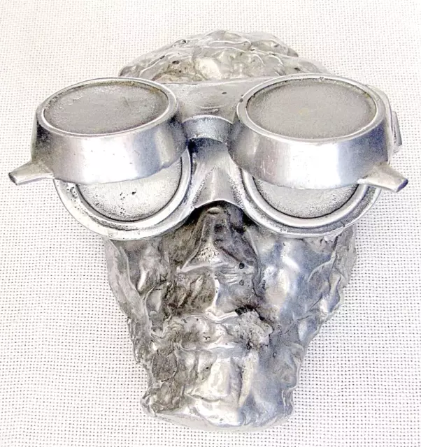 Igael Tumarkin. Massive aluminium mask- Self-Portrait with welding Goggles glass