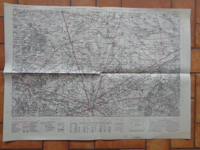 CARTE D'ETAT MAJOR Anglaise Ww2 Bef Datee 1939 Chalons Nancy Anglais