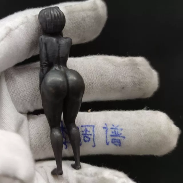 Black Solid Bronze Adult Handicraft Nude Sexy Fat Ass Model Statue Ornaments