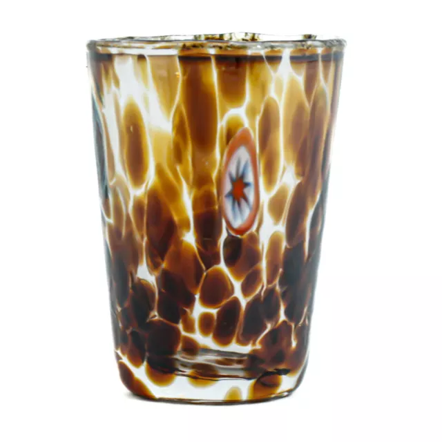 Cristal de Murano Tiro Marrón Múltiple Verde Azul Rojo Hecho a Mano Millefiori