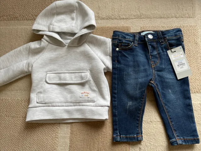 Pacchetto abbigliamento ragazze età 3-6 mesi jeans e maglione nuovi