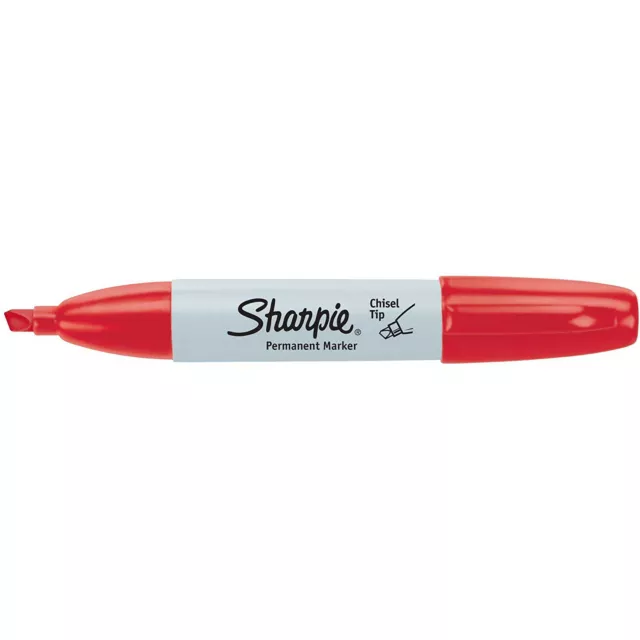 Sharpie Rotulador Permanente, 5.3mm, Punta Plana, Rojo, 1-Count