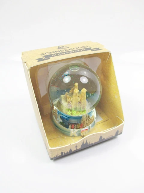 Colonia Duomo Palla di Neve Snowglobe Colorato 7 CM, Souvenir Germania, Nuovo