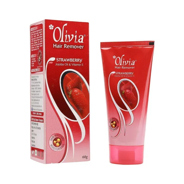 Olivia Fraise Cheveux Solvant Crème Avec Huile de Jojoba Et Vitamine E, 60g
