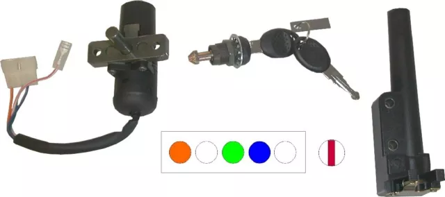 Ignition Switch & Seat Lock Fits Aprilia SR50 Derbi 4 Wires