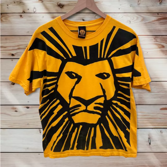 DISNEY’S THE LION King Shirt Men's Large Yellow Black Big Print ...