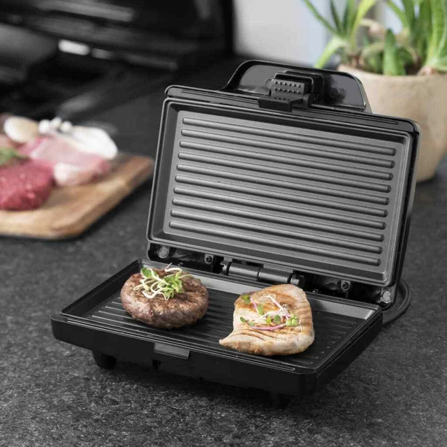 Bestron Sandwichmaker 750W Schwarz Sandwichtoaster Tischgrill Elektrogrill vi...