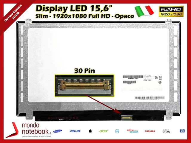 Display LED 15,6 " (1920x1080) FHD 30 Pin Rechts für Asus Q550LF Q551LN R510DP