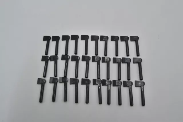 LEGO 30 x Axt Beil Werkzeug schwarz Black Minifigure Utensil Axe 3835