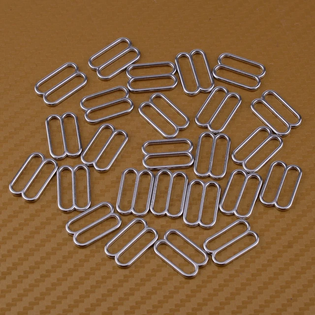 25pcs 15mm Alloy Tri-Glide Slider Buckles Adjuster for Webbing Strap