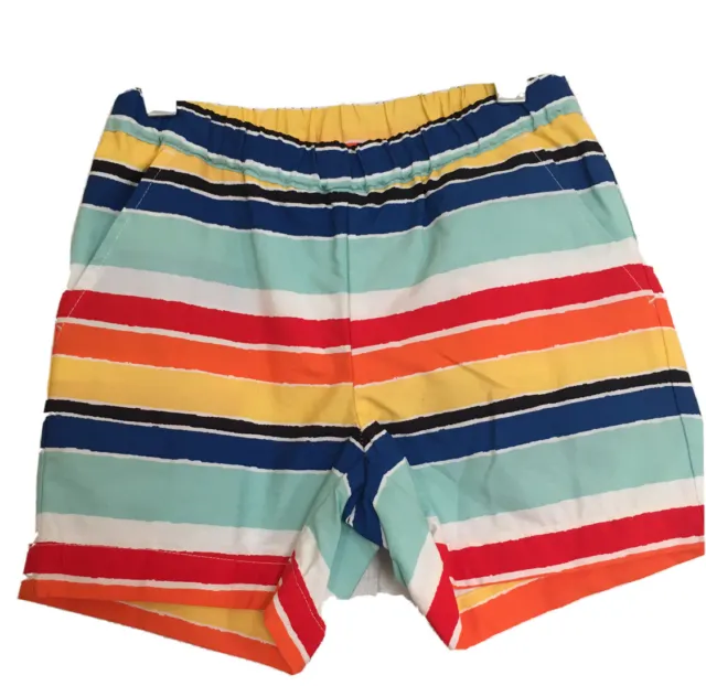 Hanna Andersson New Kid's Shorts 120 Size 6-7 Cotton Multicolored Striped