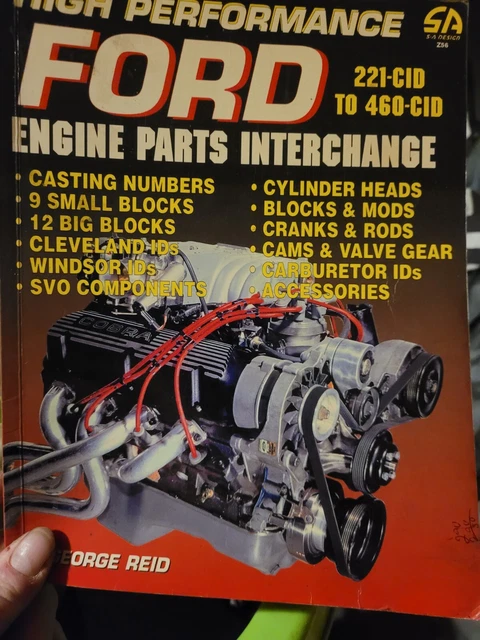 ford 302 351w engine parts interchange manual like new FE 5.0 small & big block