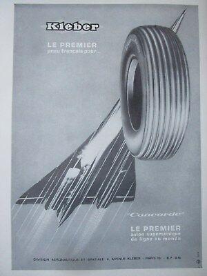 2/1968 PUB KLEBER COLOMBES CONCORDE SUPERSONIC AIRCRAFT PNEU TIRE FRENCH AD 