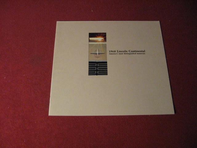 1968 Lincoln Small Sales Brochure Catalog Booklet Old Original