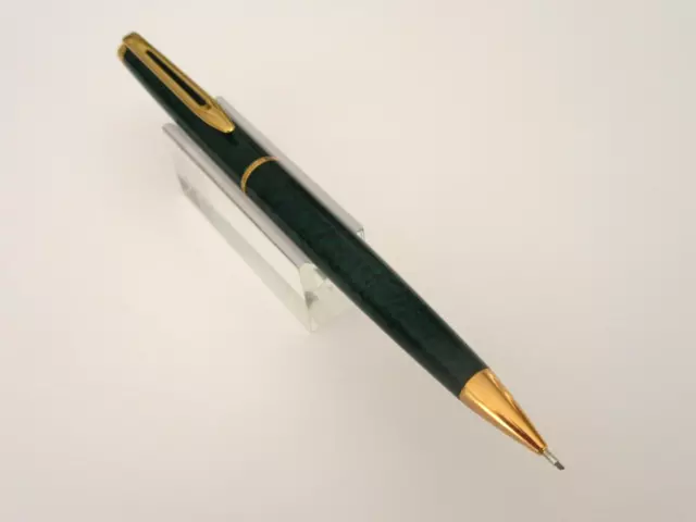 Magnifique Stylo Porte Mines Waterman Modele Hemisphere Vert Mouchete N226