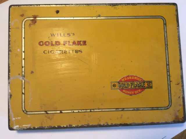 Antique vintage Tobacco tin WILL’S. GOLD FLAKE Cigarettes 50 tin.